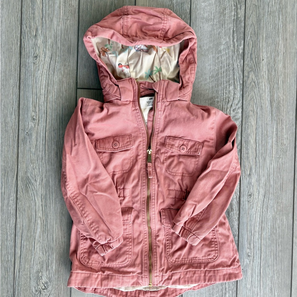 Girls Pink Hooded Jacket